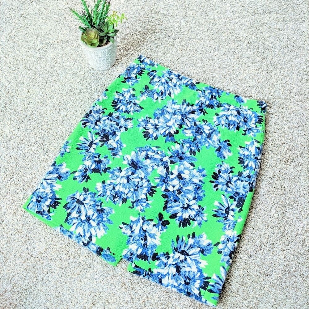 J. Crew Basket weave Photo Floral Pencil Skirt⭐ NWOT 6